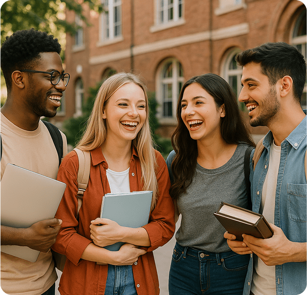 Students smiling
